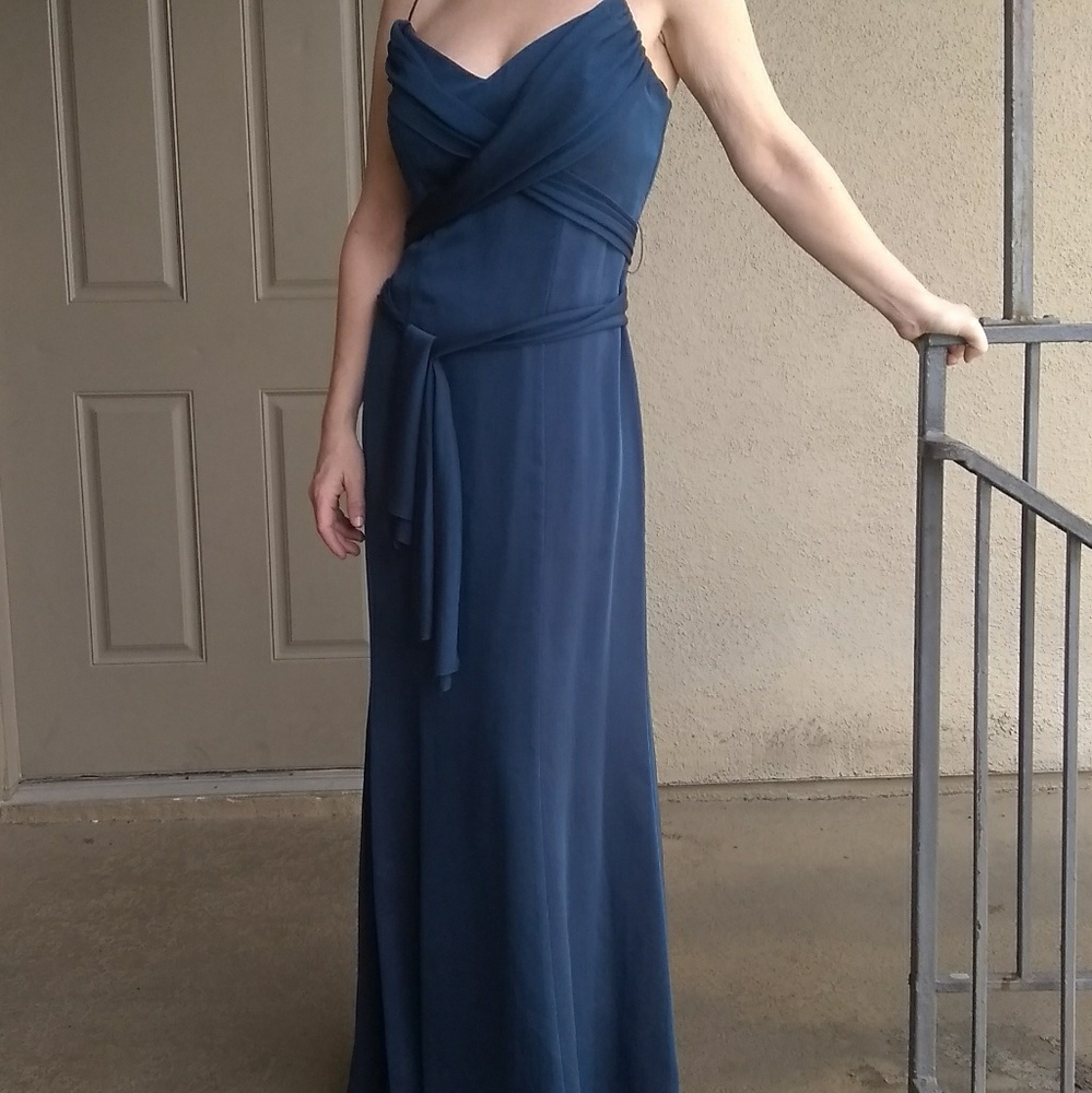Betsy & Adam Blue Maxi Dress - Picture 4 of 5